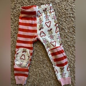 Hanna Andersson Dr Seuss Grinch Cindy Lou Who Candy Cane bottom pajamas